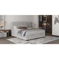 WERSAL - SEMENO Łóżko kontynentalne z pojemnikiem 180x200 | Materac Mini Pocket | Materac Pocket