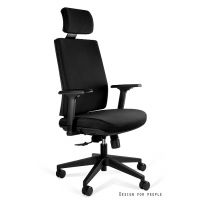 UNIQUE MEBLE - SHELL Fotel Obrotowy KB02-1H | Czarny