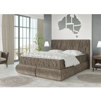 MPF MEBLE POLSKIE FIJAŁEK - SILVA Łóżko Kontynentalne z pojemnikiem | z materacem | 160x200