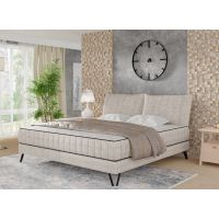 MPF MEBLE POLSKIE FIJAŁEK - SILVIO Łóżko Kontynentalne | z materacem | 160x200 | Tkanina Element 17 | DOSTĘPNE OD RĘKI