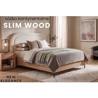 NEW ELEGANCE - NEW ELEGANCE SLIM WOOD na nóżkach | Łóżko kontynentalne z pojemnikiem | Wezgłowie N | 160x200