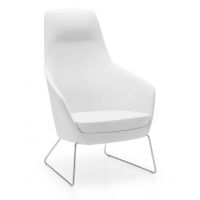 BGROUP - SNAG Fotel Konferencyjny SFH S90 | Stelaż Metalowy na płozie | Wysokie Oparcie