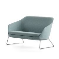 BGROUP - SNAG Sofa Konferencyjna SL SFL | Stelaż Chrom na płozie | Opcjonalnie Stelaż Drewniany | Niskie Oparcie