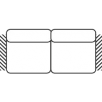 FENIKS MEBLE - PRESTIGE Sofa 2,5S BB z szufladą na pościel bez boków