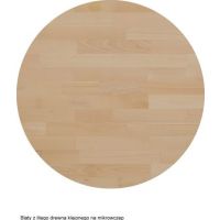 FAMEG - BASIC Blat średnica 60 | Lite drewno bukowe mikrowczep | Grubość blatu 2,7cm