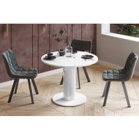 HUBERTUS - SOLO LUX Stół 100-144 | Biały połysk