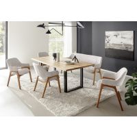 MC AKCENT - DEBA Stół drewniany 160x90 | Obrzeże proste | Stelaż U | DE16UXGW | DETGUSXL