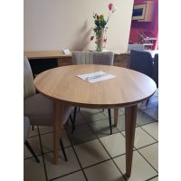 MEBIN - ETNA Stół okrągły 100-250 | Blat lite drewno