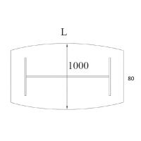 AMS Meble Biurowe - Stół Konferencyjny SW5 Na Stelażu Płytowym | 220x80 cm