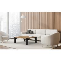 ORTUS - VITTORIO Orzech Stolik | Blat obłogowany | Grubość blatu 3 cm