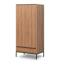 NEW ELEGANCE - NEW ELEGANCE LOFT KARMEL Szafa z półkami i drążkiem | LKSZ2DP