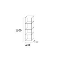 AMS Meble Biurowe - CLASSIC Regał Gabinetowy CS14 | 40x40 cm