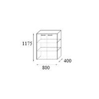 AMS Meble Biurowe - CLASSIC Szafa Gabinetowa CS15 | 80x40 cm