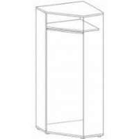 AMS Meble Biurowe - Szafa Ubraniowa Narożna RG8RU | 80x80x40x184 h