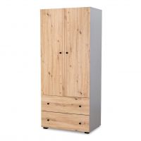 KLUPŚ - PAULINE Szafa Grafit-dąb