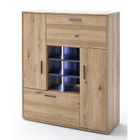 MC AKCENT - PORTLAND Komoda POR17.T20 | Dąb sękaty olejowany w kolorze bianco