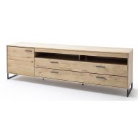 MC AKCENT - PORTLAND RTV Szafka POR17.T32 | Dąb sekaty olejowany w kolorze bianco