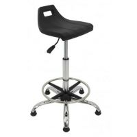 MAZUR KRZESŁA - PU 1 Taboret Chrom | Wysoki | Podnóżek | Na Stopkach