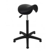 MAZUR KRZESŁA - SIODŁO Taboret Black | Wysoki | Poliuretan | Na Stopkach