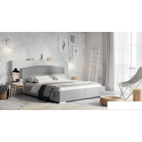 Forte - TIPUR Łóżko tapicerowane 140x200 | z pojemnikiem na pościel