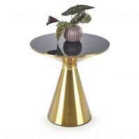 HALMAR - TRIBECA Ława | czarny marmur- złoty