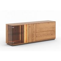 KATMANDU MEBLE - COLLODI Komoda TV z przeszkeniem 165 | Dąb dziki olejowany | ZICOL08