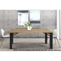 ORTUS - VITTORIO Jesion Stół nierozkładany | Blat obłogowany | Grubość blatu 3 cm