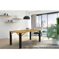 ORTUS - VITTORIO Jesion Stół nierozkładany | Blat lite drewno | Grubość blatu 3 cm