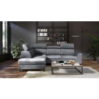 Gawin - BILBAO NAROŻNIK z funkcją spania i pojemnikiem na pościel | Jasno szary | DOSTĘPNY OD RĘKI